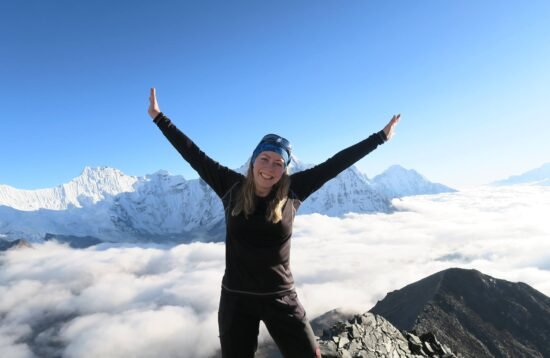 Trekker on the Everest Three Pass Trek